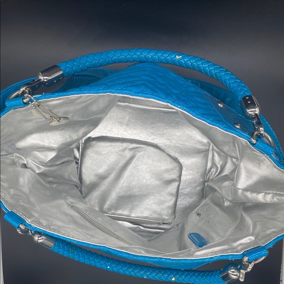 Vic Buddha Shiny Blue & Silver Purse - Picture 8 of 8